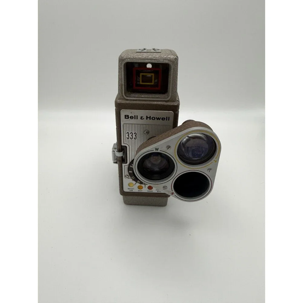 Vintage Bell & Howell 333 8mm Movie Film Camera With Case Not Tested